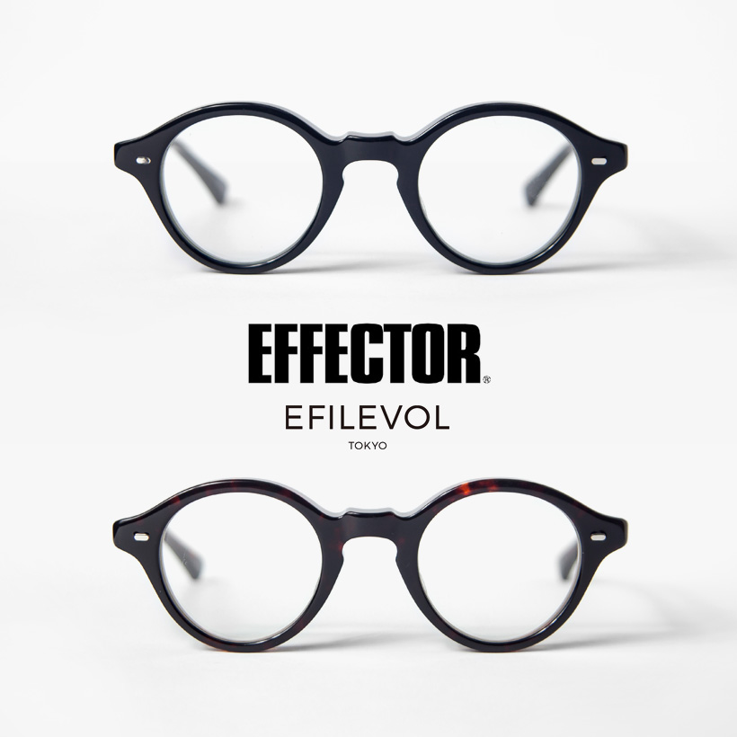 EFFECTOR エフェクター EFILEVOL エフィレボル AW2 ラウンドフレーム メガネ 伊達 度付き