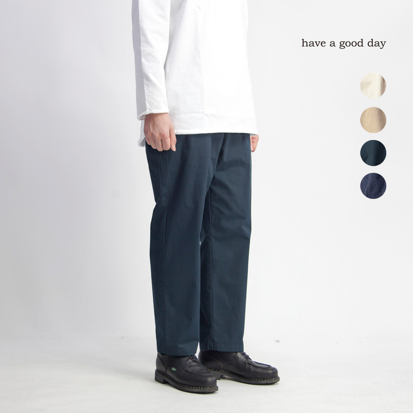 Have A Good Day ハブアグッドデイ 馬布 デニム アンクル丈イージーワイド Have A Good Day ハブアグッドデイ 馬布 デニム アンクル丈イージーワイド