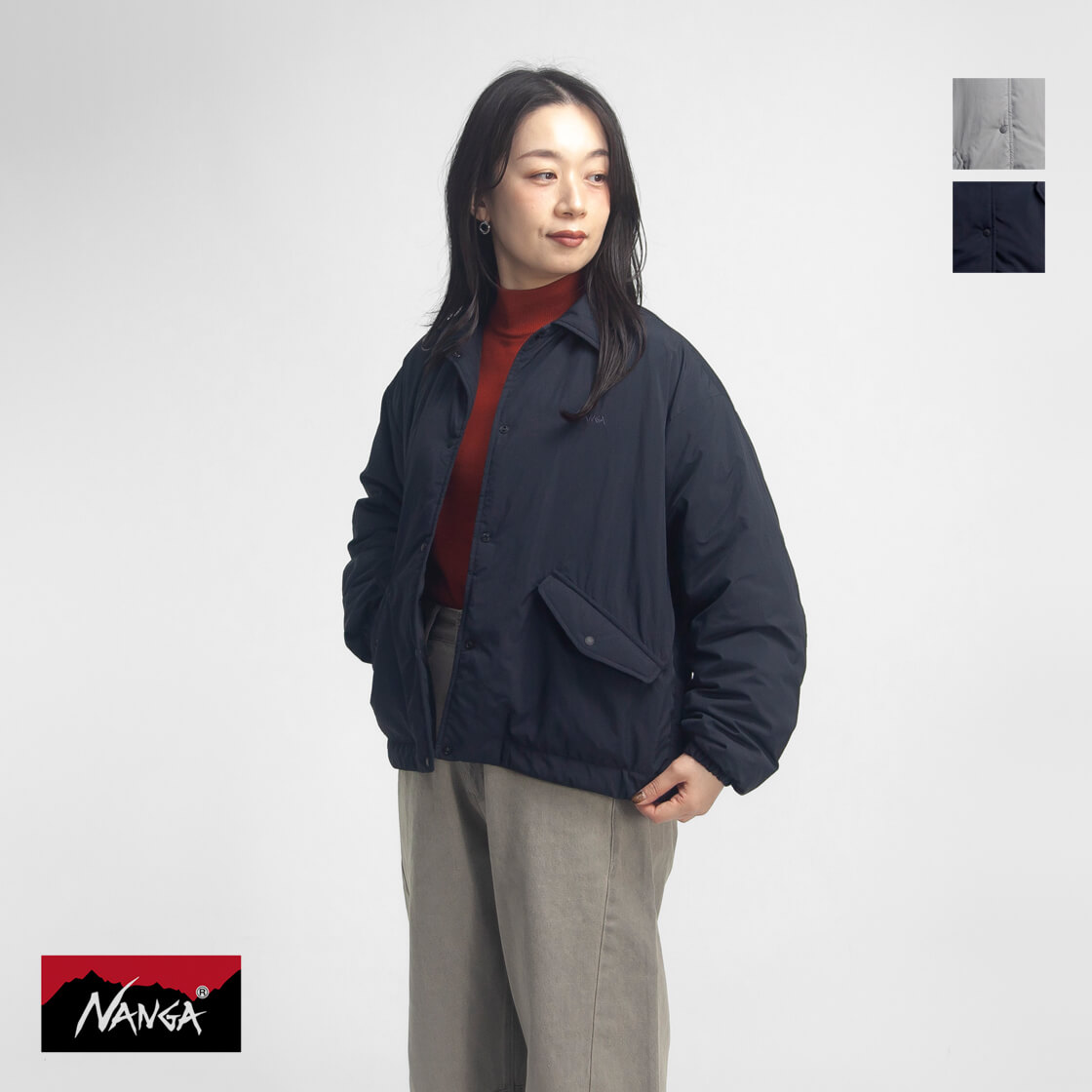 NANGA ナンガ ソフトダウン コーチジャケット ダウンジャケット 日本製 ウィメンズ レディース