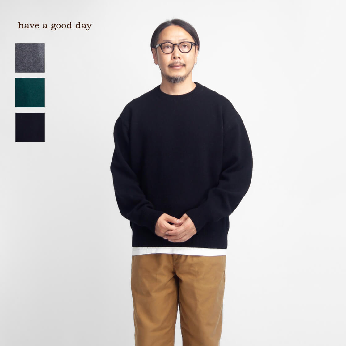 have a good day ハブアグッドデイ コーデュロイ タックパンツ ワイドパンツ トラウザーズ 日本製 メンズ