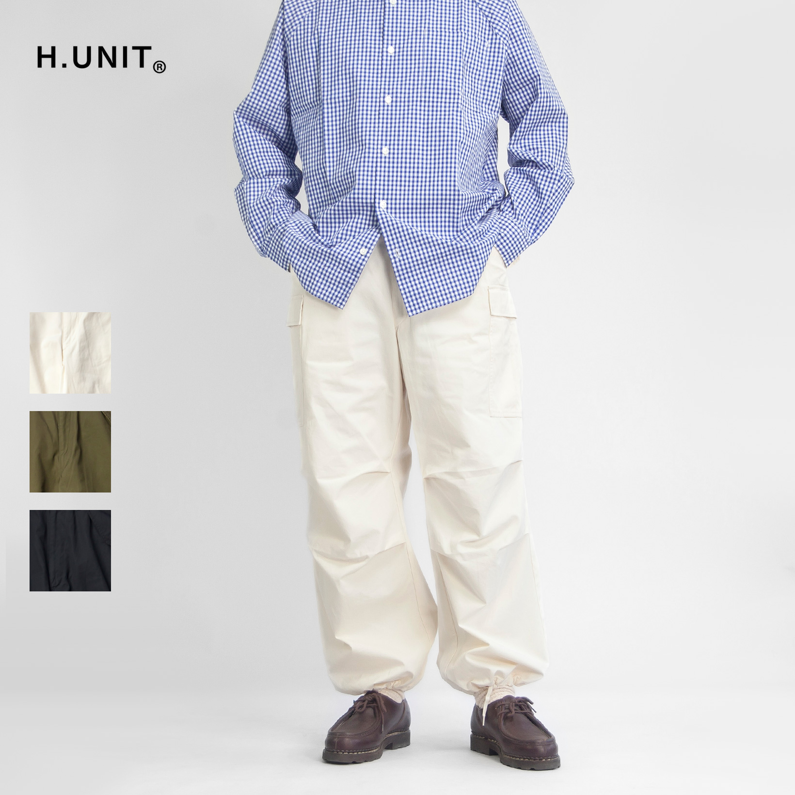 H.UNIT エイチユニット コーマウェザー M51 カーゴパンツ 日本製 メンズ