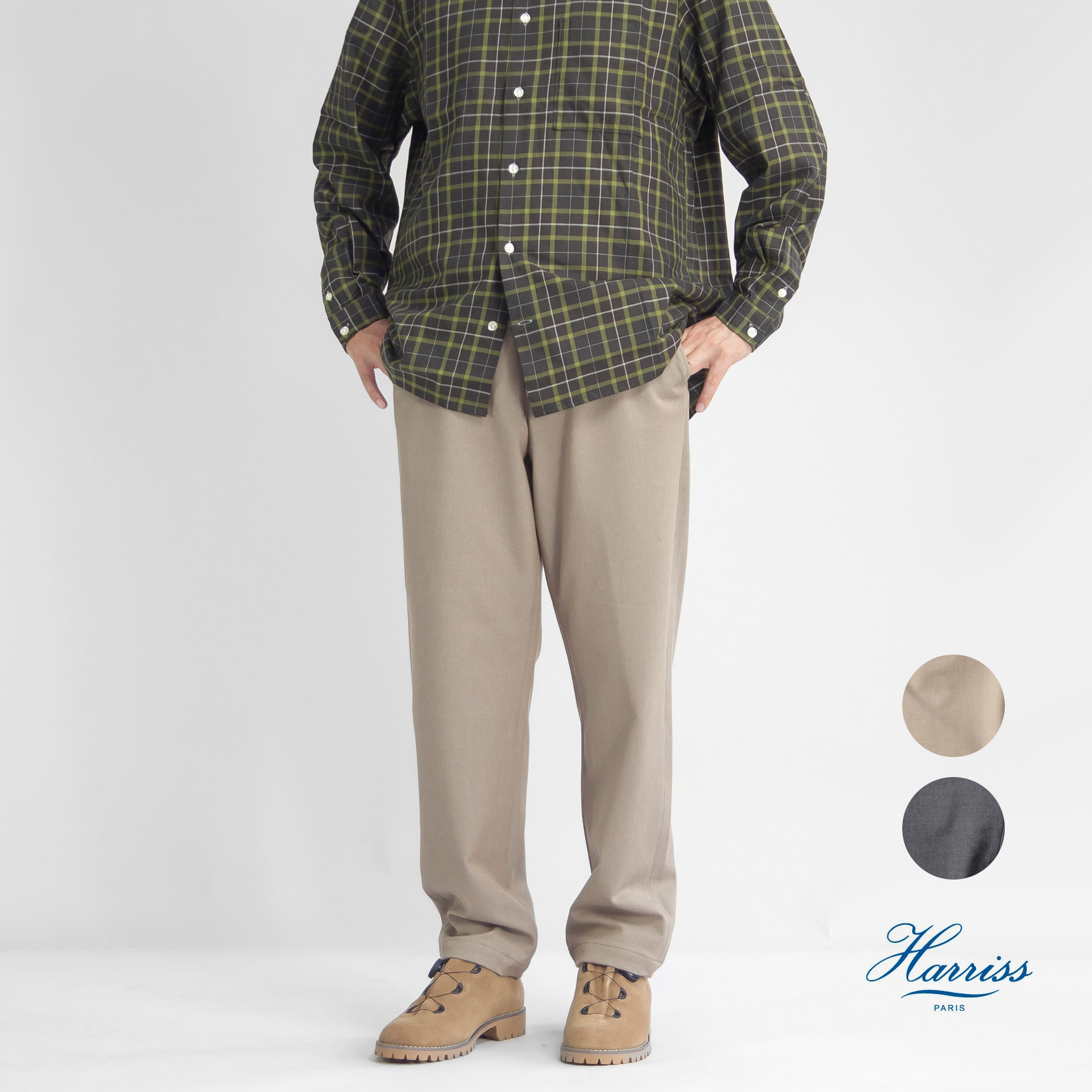 Harriss ハリス TRソフトサーモツイル テーパードパンツ 日本製 メンズ 