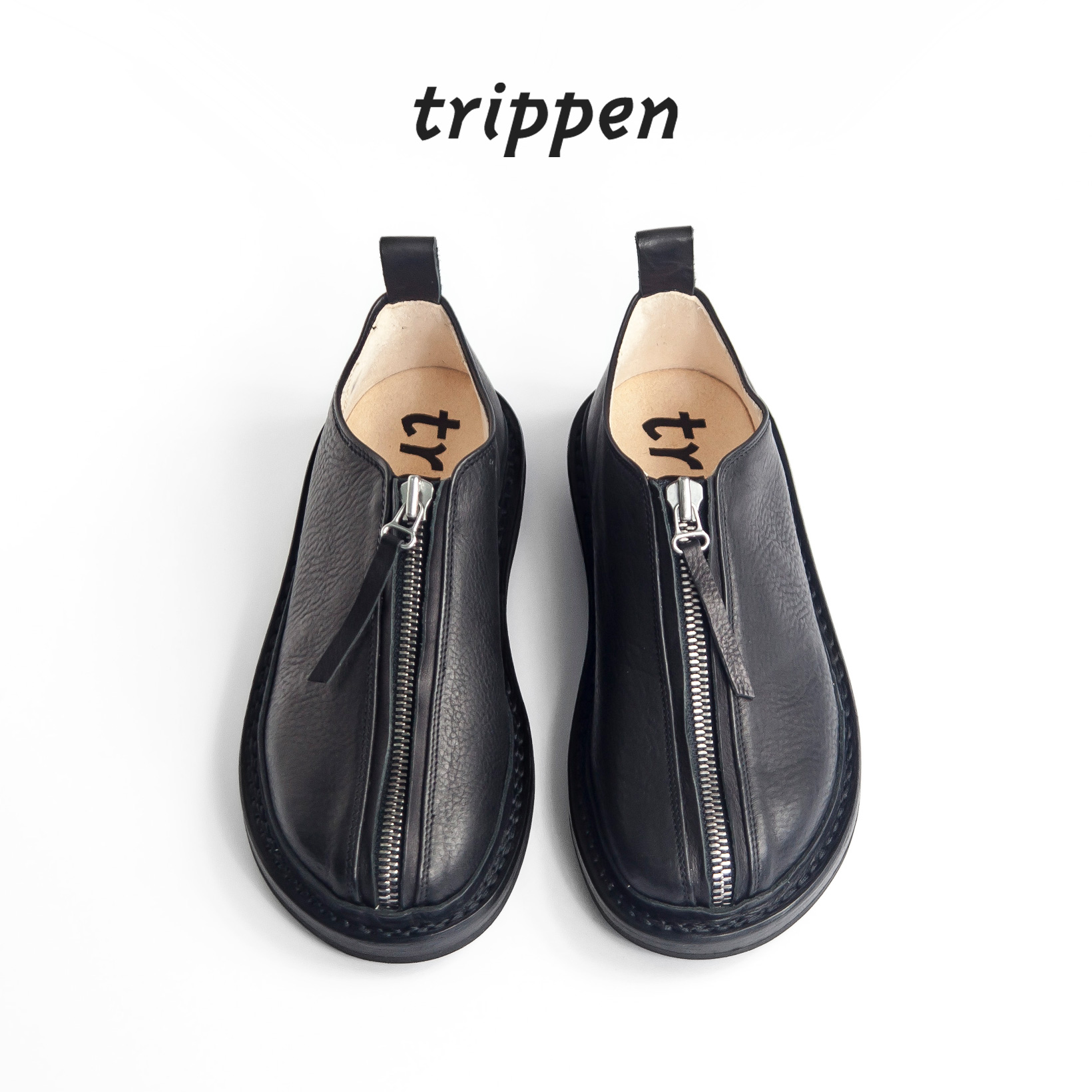 trippen トリッペン INTENT ジップアップスリッポン レザーシューズ 革靴 メンズ