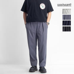 COOCHUCAMP クーチューキャンプ ストレッチナイロン ワイドテーパードパンツ 日本製 メンズ