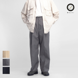 Upscape Audience オーディエンス ナノウイングTCウェザー 1タック ワイド バレル イージーパンツ 日本製 メンズ