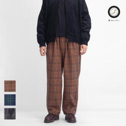 Upscape Audience オーディエンス ヘビーツイル ヴィンテージチェック 2タック ワイドイージーパンツ 日本製 メンズ