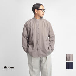 amne アンヌ ナイロン パークシャツ バンドカラー 日本製 メンズ