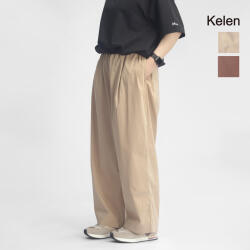 KELEN ケレン GRAY ワイド イージーパンツ ストレート ２タック レディース