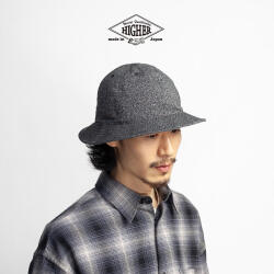 HIGHER ハイヤー フレンチオックスフォード シンチバック ハット 帽子 日本製 メンズ レディース ユニセックス