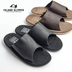 Island Slipper アイランドスリッパ スエード×タンブルレザー シャワーサンダル 本革 メンズ