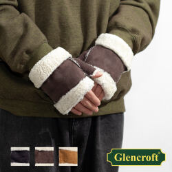 Glencroft グレンクロフト ムートン フィンガーレスグローブ 指ぬき手袋 本革 メンズ