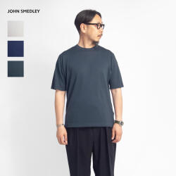 JOHN SMEDLEY ジョンスメドレー S4676 クルーネックウェルトヘム ニットTシャツ 30G シーアイランドコットン メンズ
