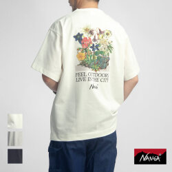 NANGA ナンガ エコハイブリッド ビンテージフラワー プリントTシャツ メンズ