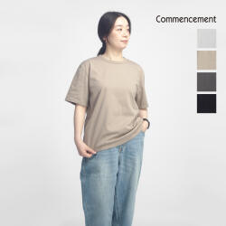 Commencement コメンスメント ベーシック Tシャツ 半袖 クルーネック 日本製 COM-1 レディース
