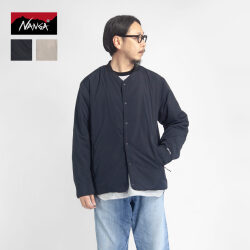 NANGA ナンガ ノーカラーソフトダウンカーディガン メンズ