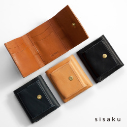 sisaku シサク 栃木レザー 三つ折り財布 Small high 本革 レザー ヌメ革 コンパクト 日本製 メンズ レディース
