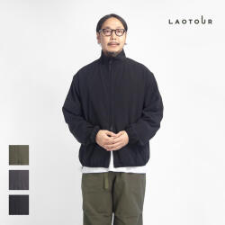 LAOTOUR 撥水ストレッチナイロン スタンドカラーブルゾン ジップアップ メンズ