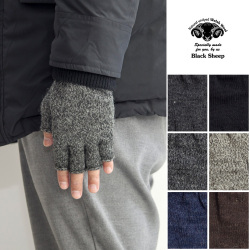 BLACK SHEEP ブラックシープ 指ぬき 手袋 ウール フィンガーレス ニットグローブ 指なし 指切れ メンズ レディース イギリス製