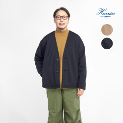 Harriss ハリス 裏ボアフリース Vカーディガン 日本製 メンズ