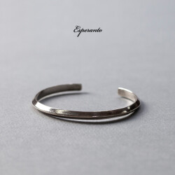 ESPERANTO エスペラント シルバー925 シンプル トライアングルバングル ブレスレット 重ねづけ 日本製 メンズ レディース
