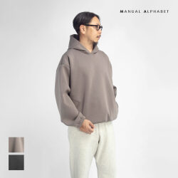 MANUAL ALPHABET マニュアルアルファベット エアボールジャージー 裾ドローコード プルオーバーパーカー 日本製 メンズ