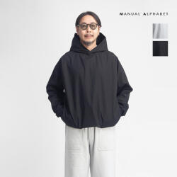 MANUAL ALPHABET マニュアルアルファベット 別注 タイプライター フードシャツ シャツパーカー 日本製 メンズ