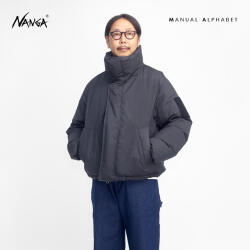MANUAL ALPHABET NANGA マニュアルアルファベット ナンガ スタンドカラー ボロー ショートダウンジャケット 日本製 メンズ