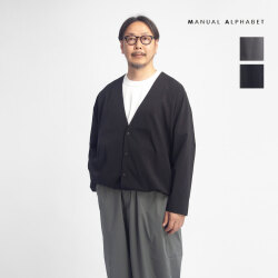 MANUAL ALPHABET マニュアルアルファベット ドットエア カーディガン 日本製 メンズ
