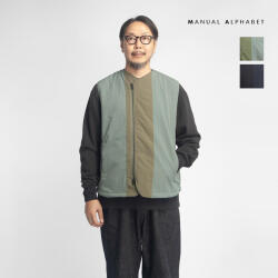MANUAL ALPHABET マニュアルアルファベット タスランナイロン フリース裏地 フィールドライナーベスト 日本製 メンズ