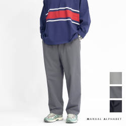MANUAL ALPHABET マニュアルアルファベット 4WAYストレッチナイロン イージーワイドパンツ 日本製 メンズ
