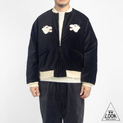 THRIFTY LOOK スリフティールック SONDRESTROM 別珍 リバーシブル 中綿スーベニアジャケット スカジャン メンズ