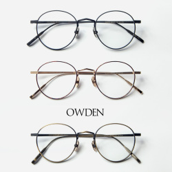 OWDEN オウデン BERLIN チタン 七宝 ボストンフレーム 日本製 メガネ 度付き 伊達