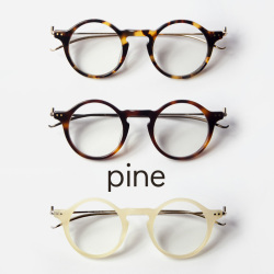 pine パイン 1016 コンビ ラウンドフレーム 丸メガネ 日本製 鯖江 メガネ 度付き 伊達