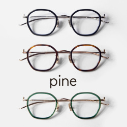 pine パイン 1042 コンビ オクタゴンフレーム 日本製 鯖江 メガネ 度付き 伊達