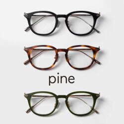 PINE パイン 1047 ウェリントンフレーム コンビ 日本製 鯖江 メガネ 度付き 伊達