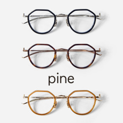 pine パイン 1049 コンビ クラウンパントフレーム 日本製 鯖江 メガネ 度付き 伊達