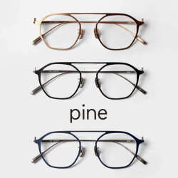 PINE パイン 1059 ヘキサゴンフレーム 多角形 チタン 日本製 鯖江 メガネ 度付き 伊達