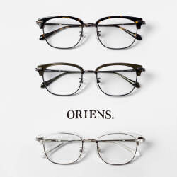 ORIENS オリエンス ウェリントン型 サーモントフレーム コンビ S2215 日本製 鯖江 メガネ 度付き 伊達