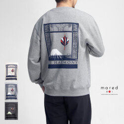 Mared マレッド TRI HARMONY バックプリント クルーネックスウェット メンズ