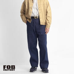 FOB FACTORY FOBファクトリー 888デニム ベイカーパンツ f0541 ファティーグパンツ 日本製 メンズ