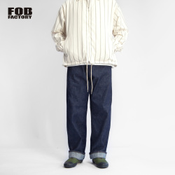 FOB FACTORY FOBファクトリー 5ポケット セルヴィッチ ワイドデニムパンツ 日本製 メンズ