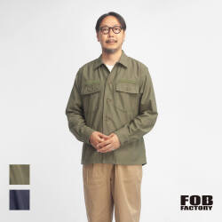 FOB FACTORY FOBファクトリー F2469 OG-107 ユーティリティー ユニフォームシャツ ベイカーシャツ 日本製 メンズ