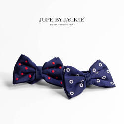 JUPE BY JACKIE ジュップバイジャッキー 手刺繍 蝶ネクタイ シルク100％ ボウタイ 柄 ドット