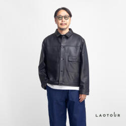 LAOTOUR 本革 ラムレザー 1st Gジャン トラッカージャケット 革ジャン メンズ