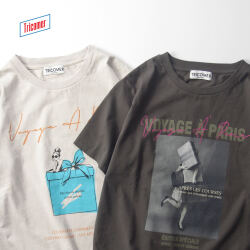 TRICOMER トリコメル VOYAGE ロゴ プリントTシャツ レディース
