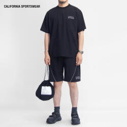 CALIFORNIA SPORTSWEAR カリフォルニアスポーツウェア ストレッチナイロン Tシャツ ショートパンツ セットアップ 3点セット メンズ