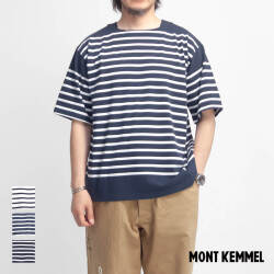 MONT KEMMEL モンケメル パネルボーダー 半袖バスクシャツ ボーダーTシャツ メンズ