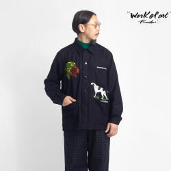 WORK OF ART KENDAI ワークオブアートケンダイ 横振り刺繍 ウールカバーオール 日本製 メンズ