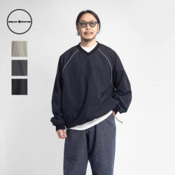 BURLAP OUTFITTER バーラップアウトフィッター REFLEX PULLOVER Vネック ナイロンプルオーバーシャツ ピステ メンズ