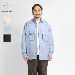 AXESQUIN アクシーズクイン ナイロンタフタ マルチフラップポケット フィッシングシャツ メンズ